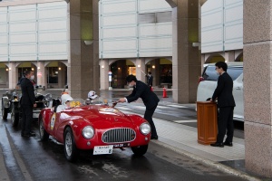 CISITALIA COLOMBO BARCHETTA receives last stamp of day one at Urabandai Lake Resort