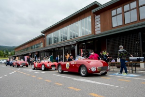 STANGUELLINI 1100 SPORT receives stamp at Michi-No-Eki Bandai