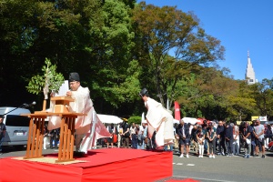 出発前の交通安全祈祷